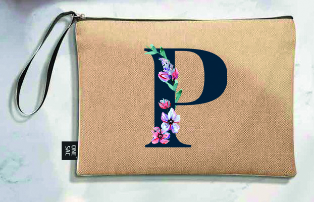 Sac à main Lettre P (Modèles variés) (25 × 18 × 1 cm)